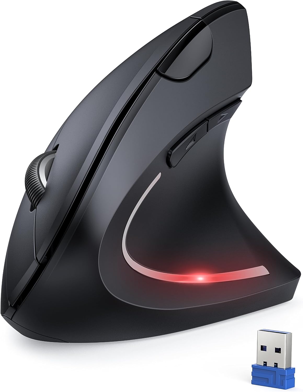 Detalle de TECKNET Mouse Verticale: 4800 DPI, wireless, ergonomico e silenzioso per PC, Mac e Laptop