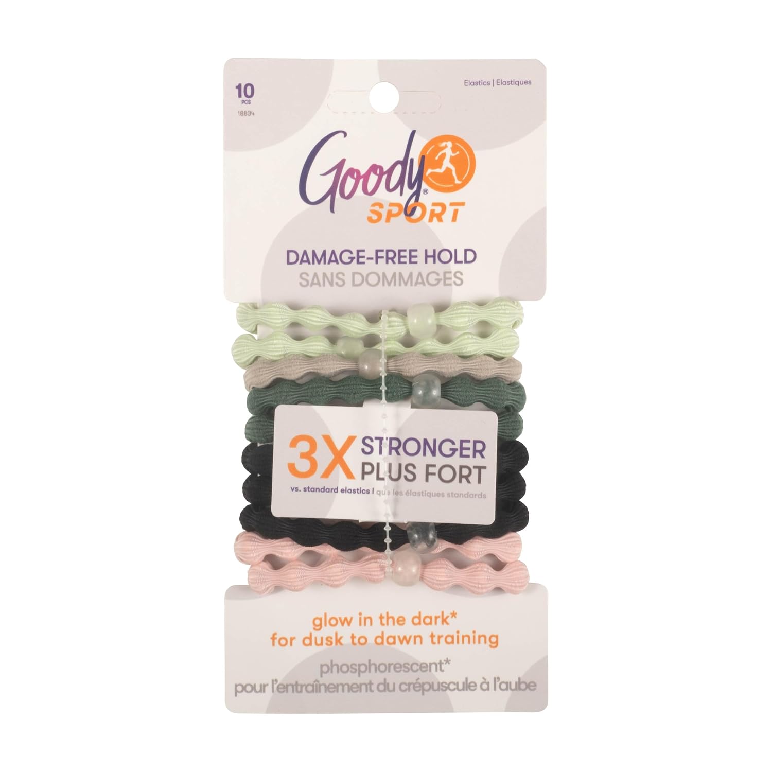 Detalle de Goody Sport Forever Glow Elastic Hair Ties 10 Ct