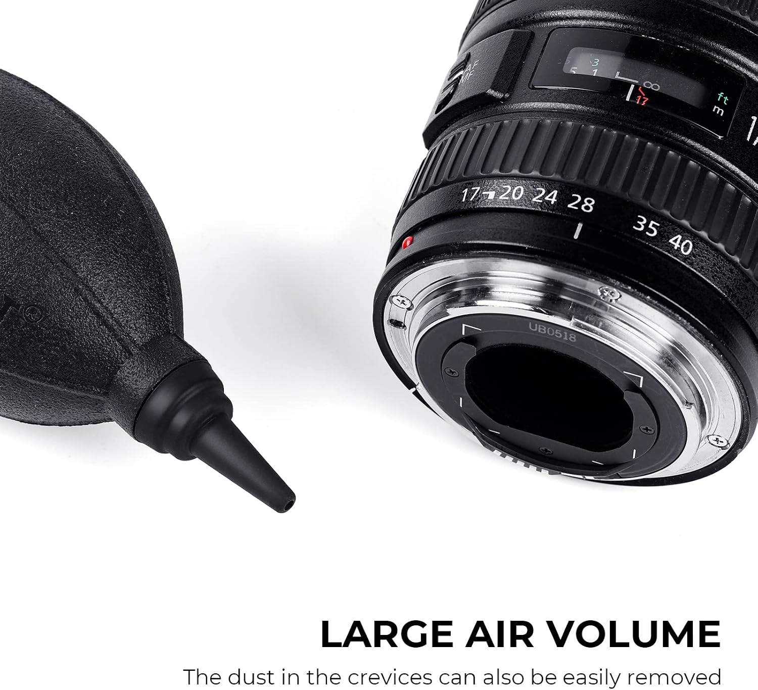Detalle de K&F Concept Air Fan Dust Cleaner & Lens Blower (Black) for Camera Lenses