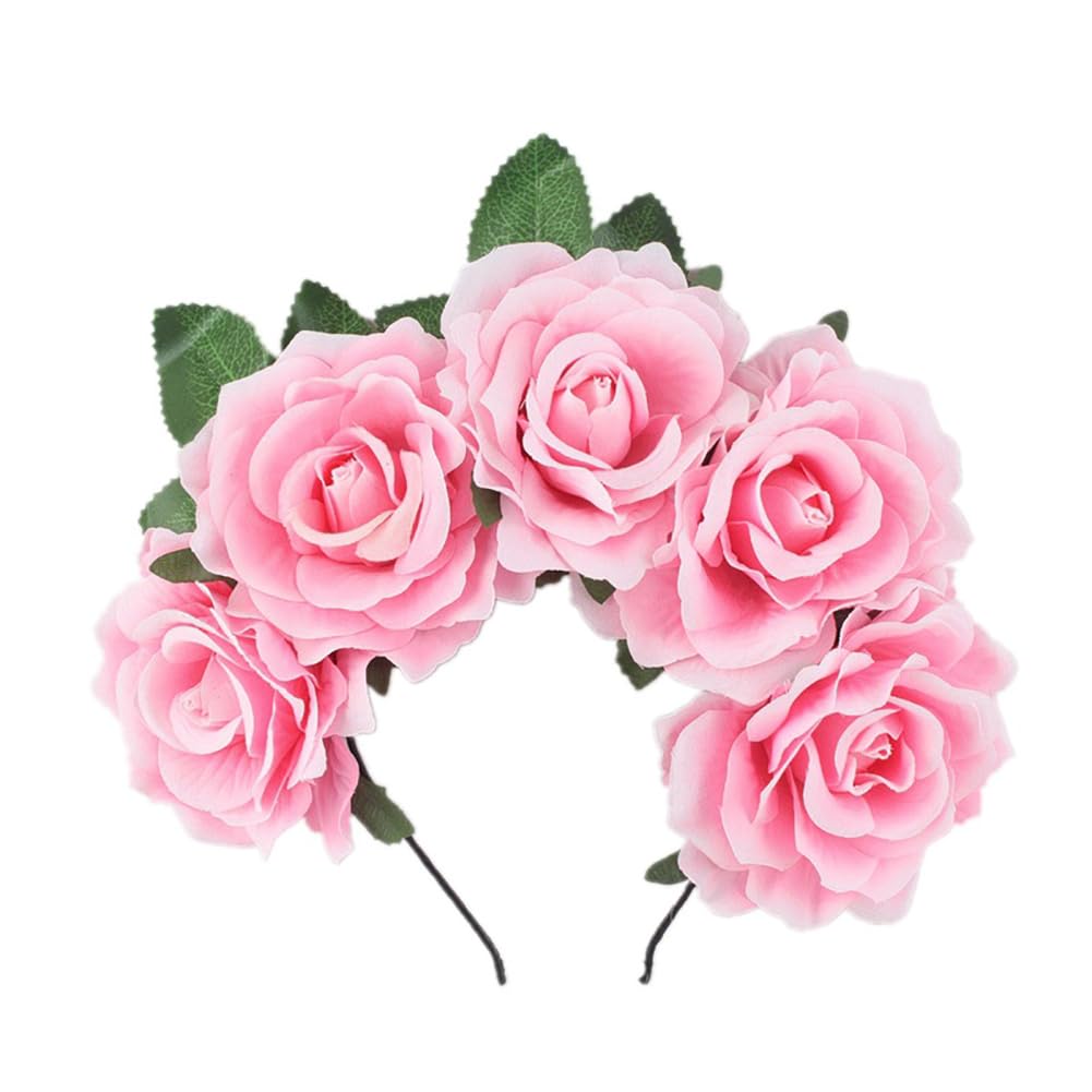 Detalle de Lofruiin Women's Rose Flower Headband