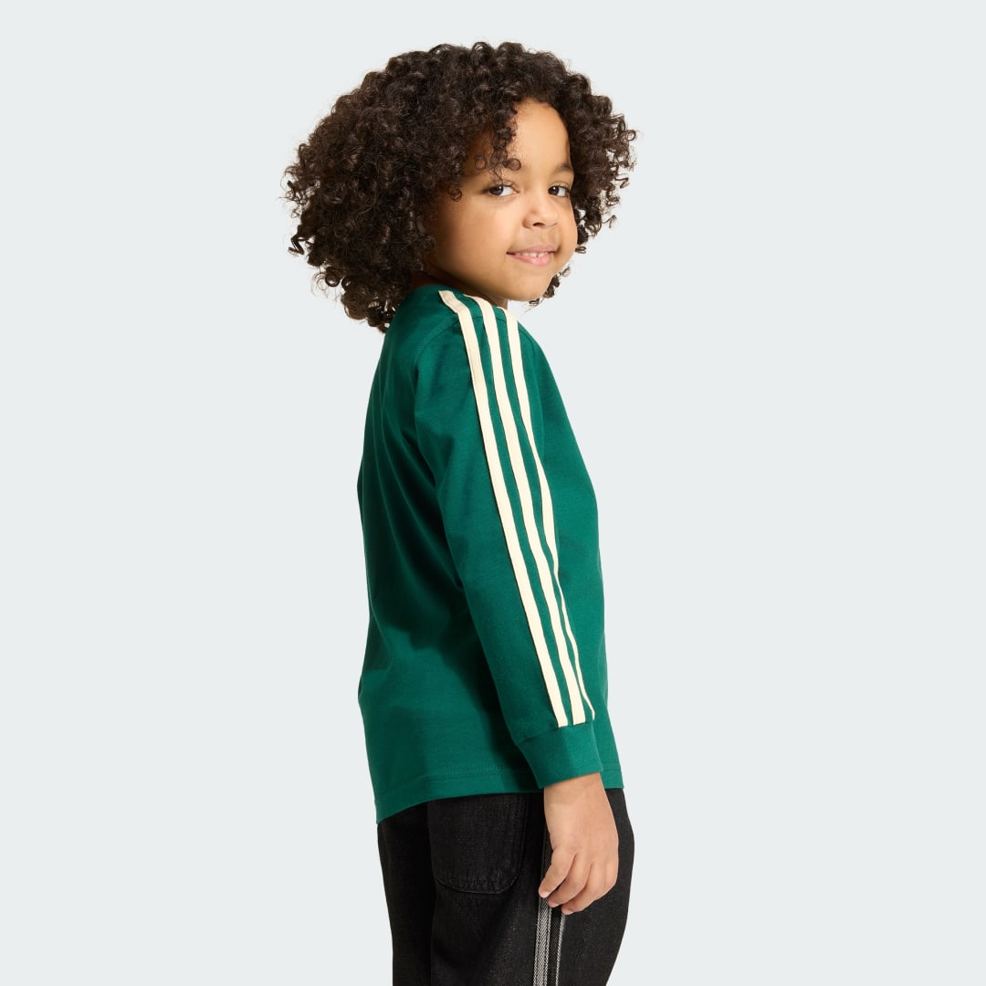 Detalle de Camiseta de manga larga con 3 bandas — Adidas, verde