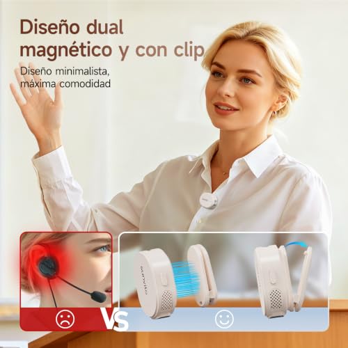 Detalle de Sunvito Amplificador de Voz inalámbrico para Profesores con 1 micrófono