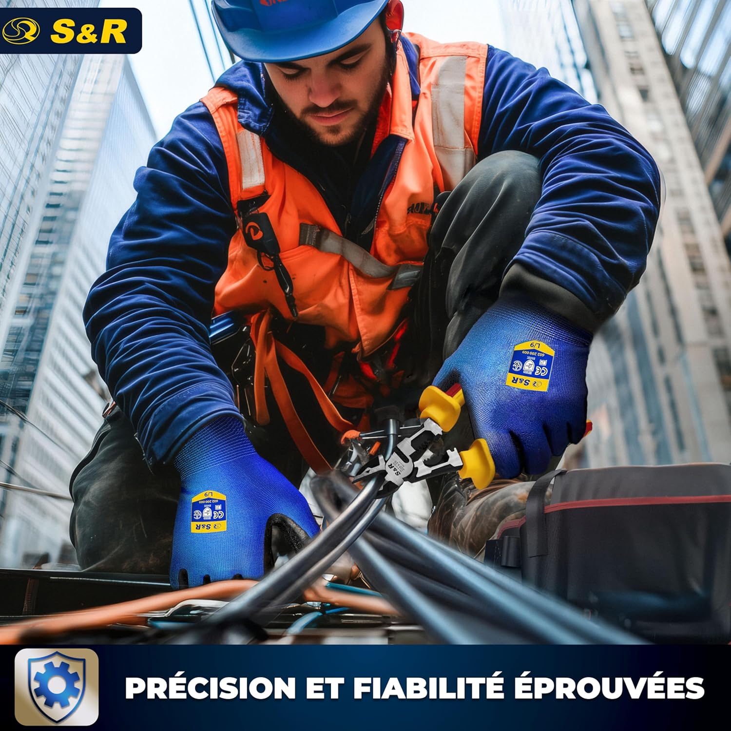 Thumbnail 6 de S&R Pince d'Électricien Isolée VDE 1000V - Pince Coupante Diagonale Multifonction 220 mm