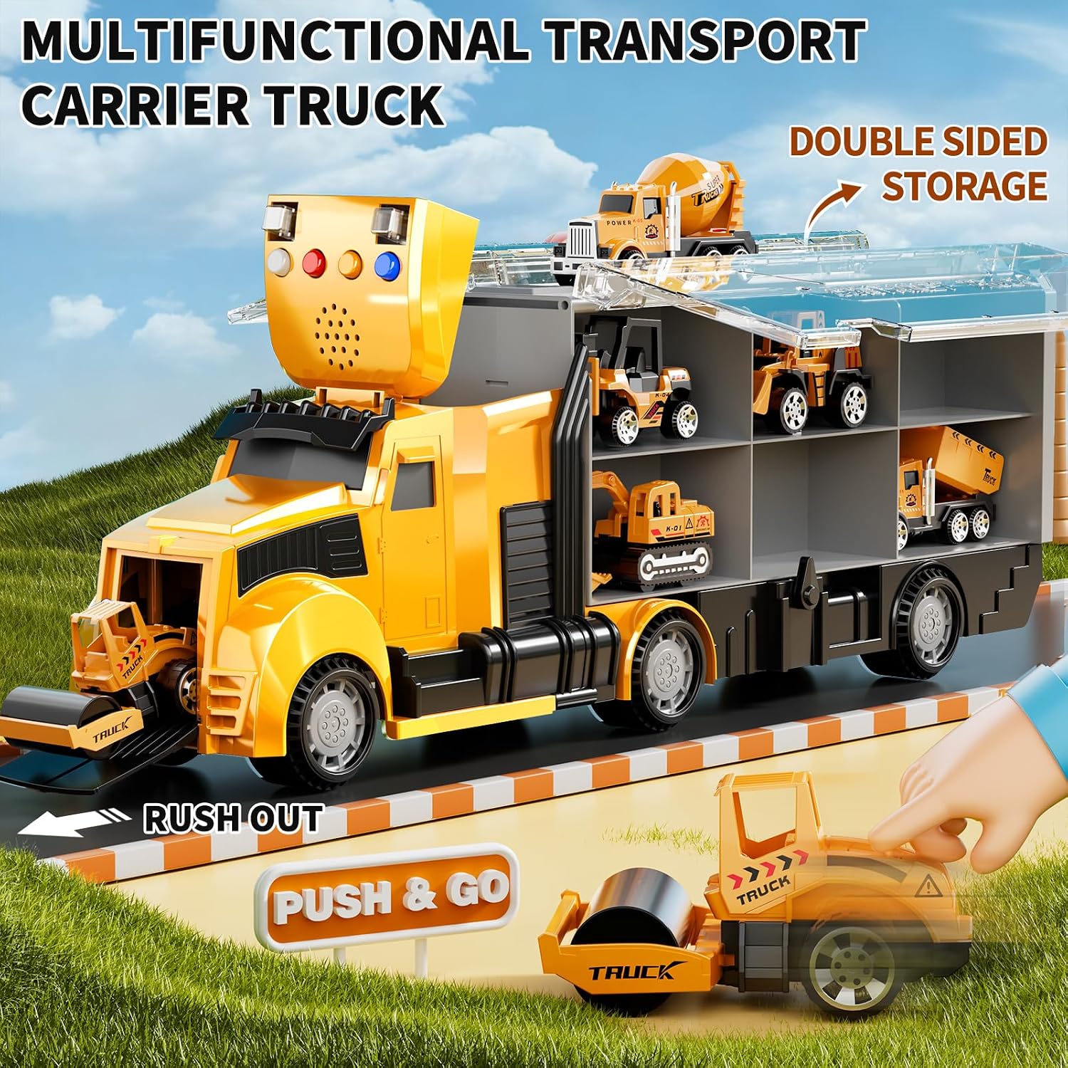 Detalle de NIPLOOOW Construction Trucks Toy Set for Ages 3–9 🚚