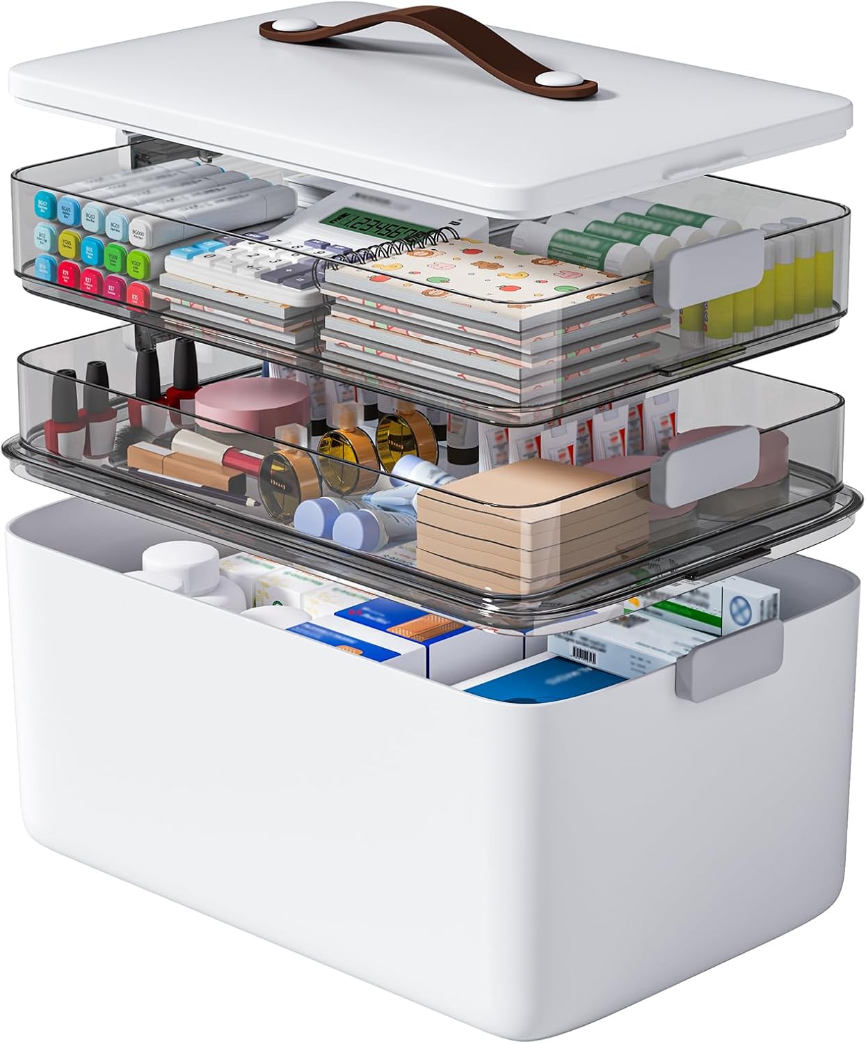 Thumbnail 6 de funest 4-Tier Medicine Storage Box Cabinet – Portable Organizer