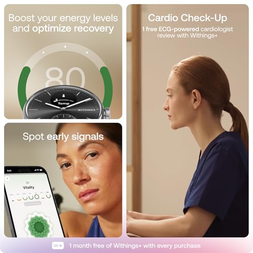 Thumbnail 6 de Withings ScanWatch 2: Hybrid Smartwatch with ECG, 38mm – Black