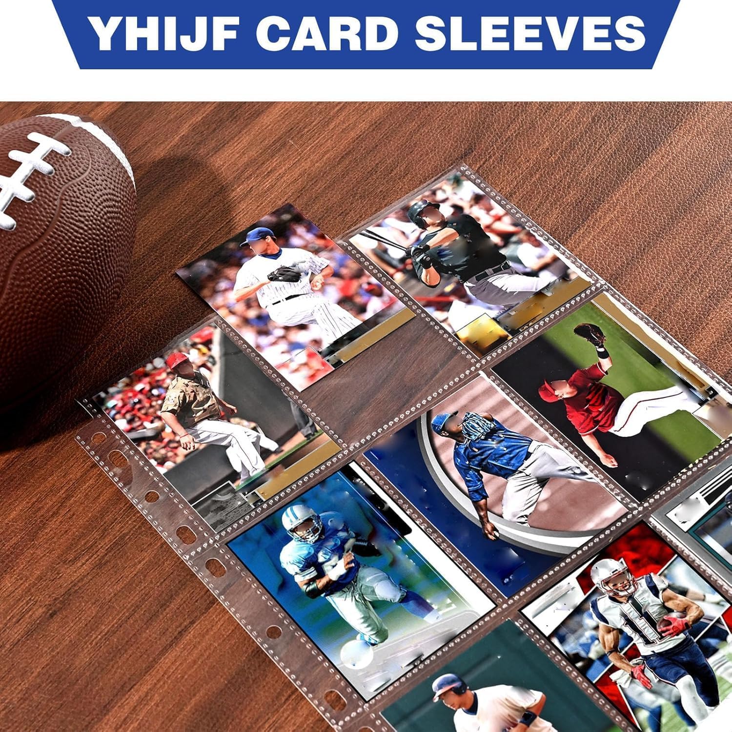 Thumbnail 4 de 50 Pack 9 Pocket Card Sleeves Binder Sheets for 3-Ring Binders