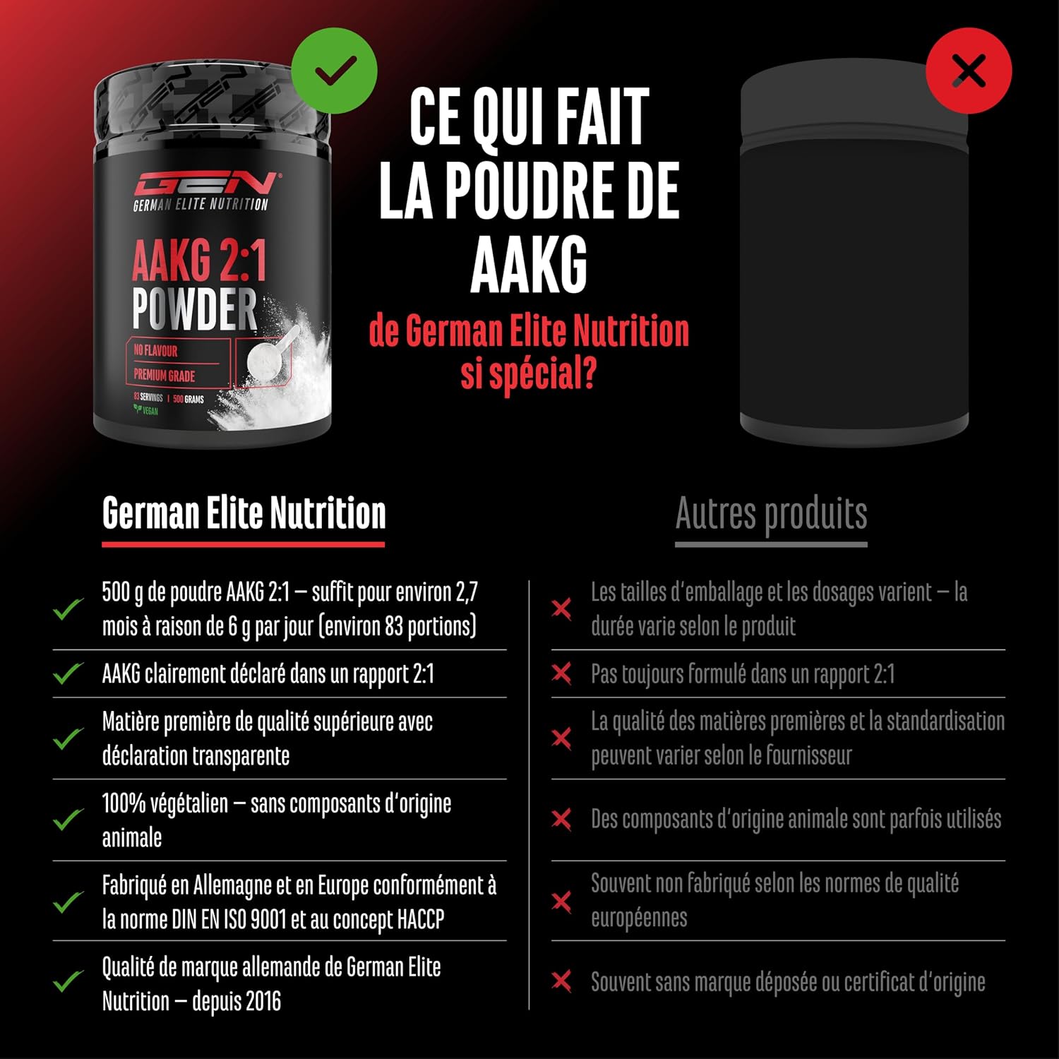 Thumbnail 2 de AAKG 500 g L-Arginine Alpha-Cétoglutarate
