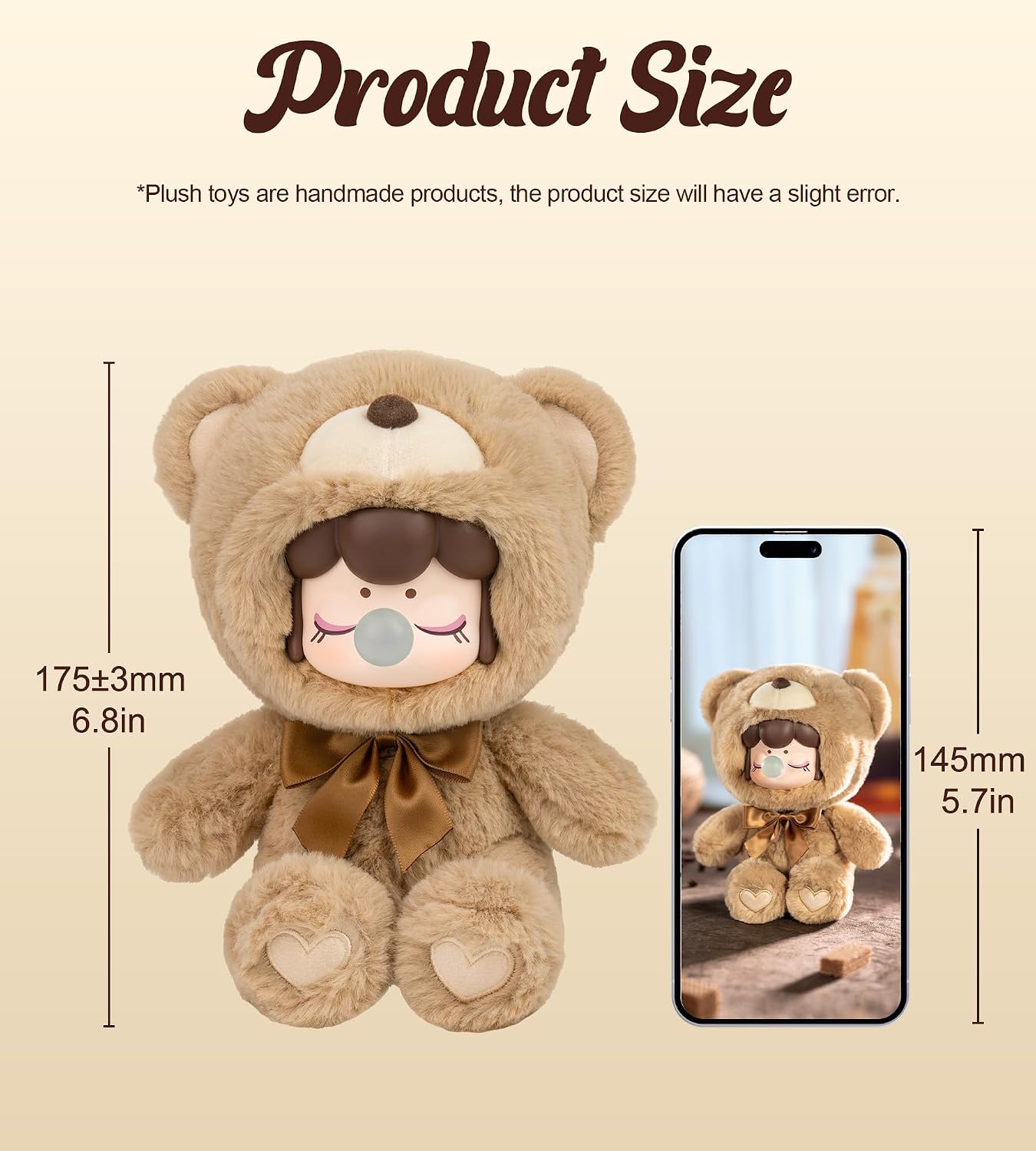 Detalle de Rolife Nanci Cutie Bear Collectible Plush Toy