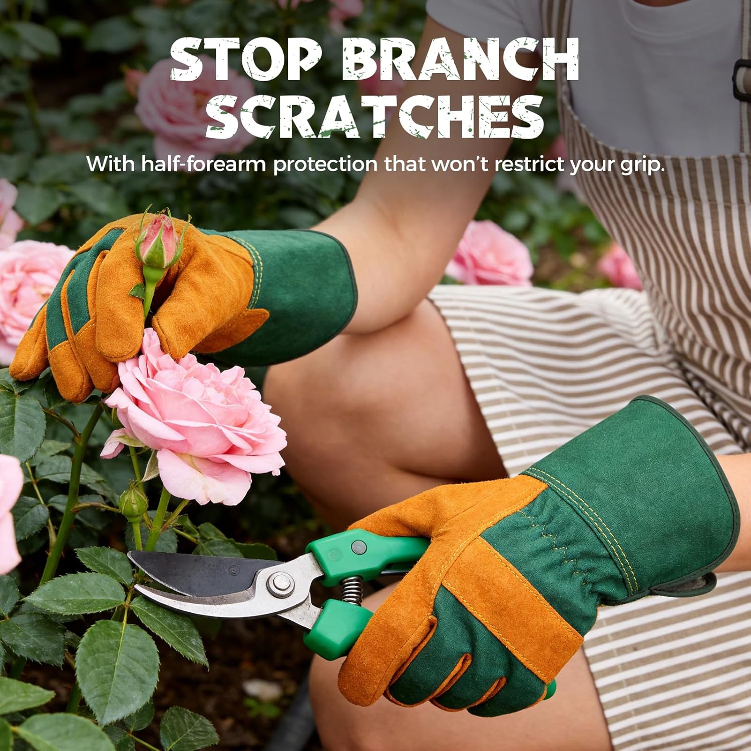 Thumbnail 4 de Houbobo Heavy-Duty Leather Gardening Gloves for Men