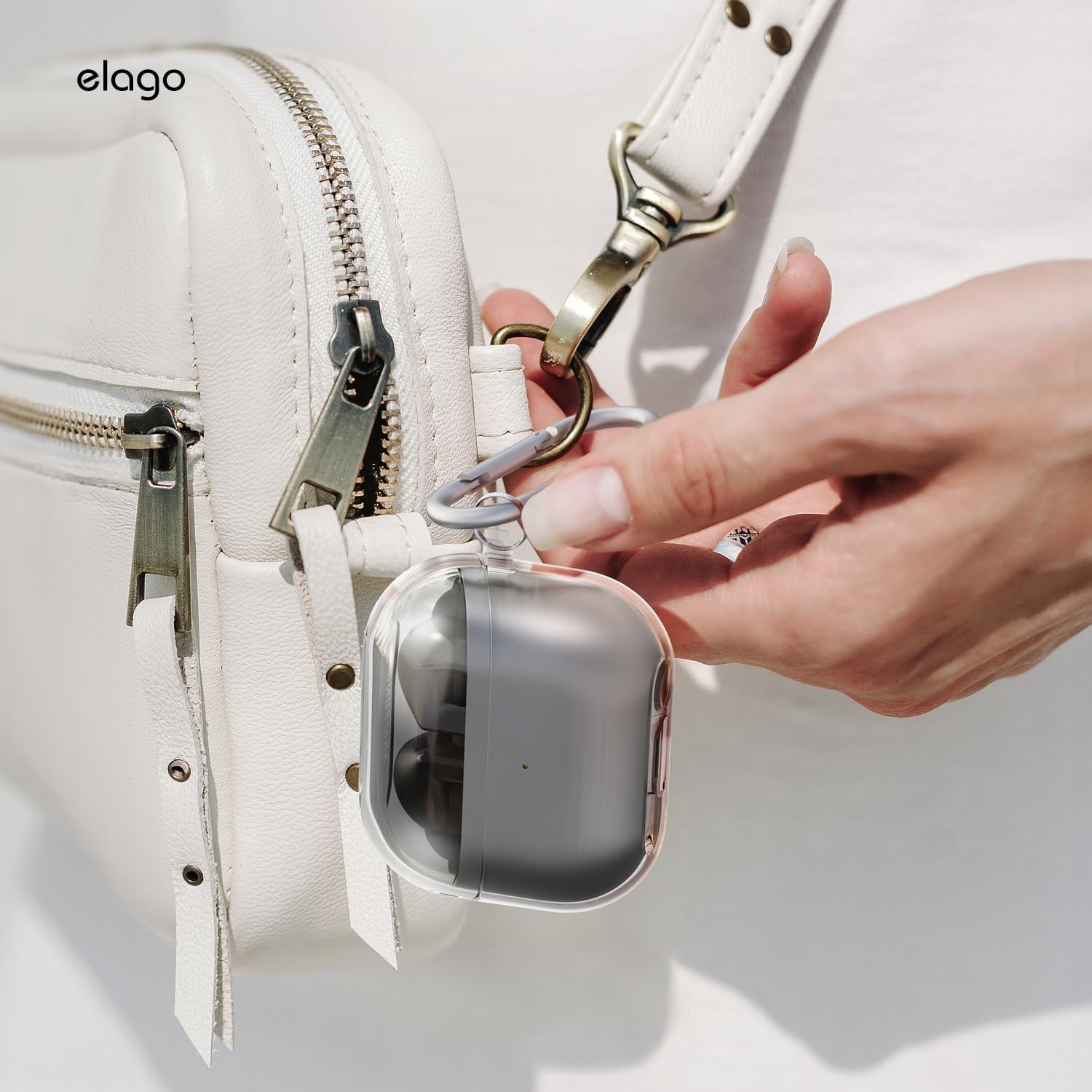 Thumbnail 6 de elago coque transparente TPU pour Samsung Galaxy Buds 3 / 3 Pro / 3 FE avec mousqueton