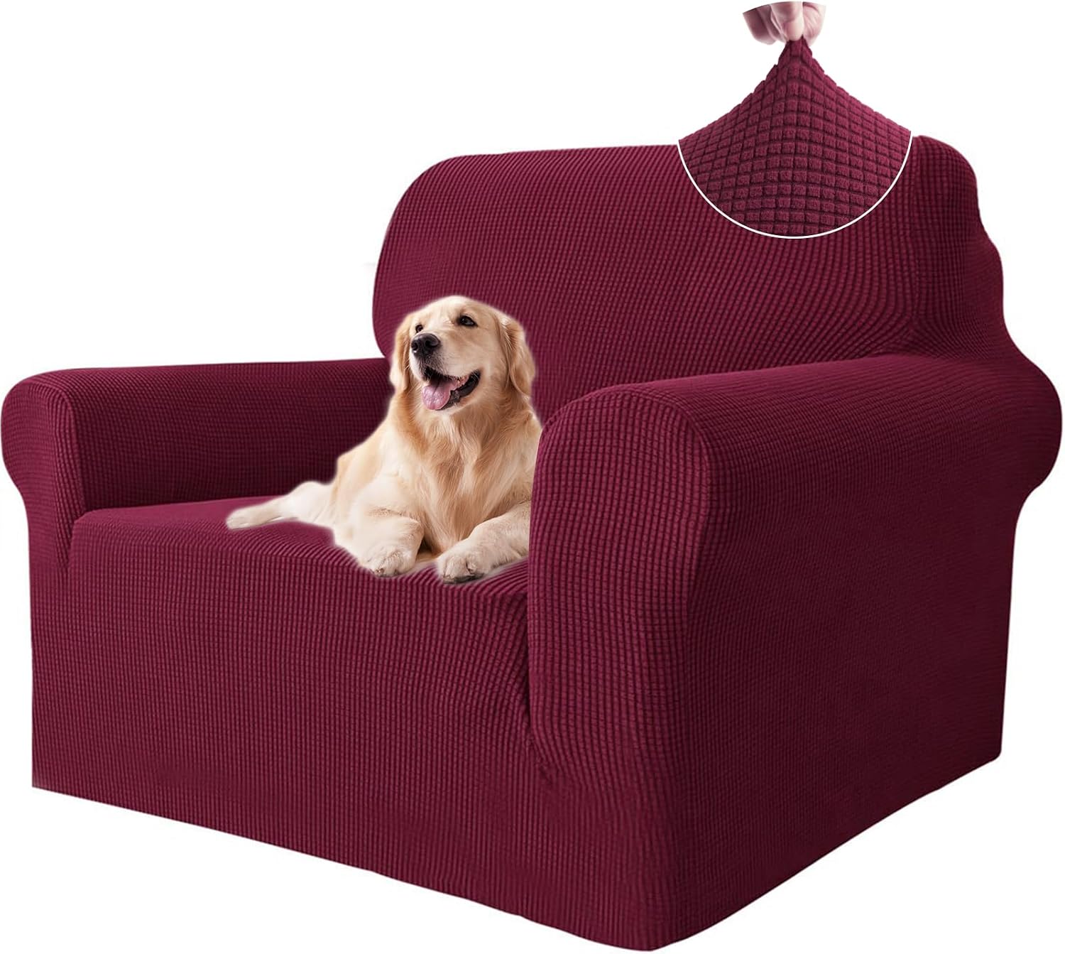 Imagen de Ystyle Copridivano 3 Posti Elasticizzato Bordeaux en OfertitasTOP