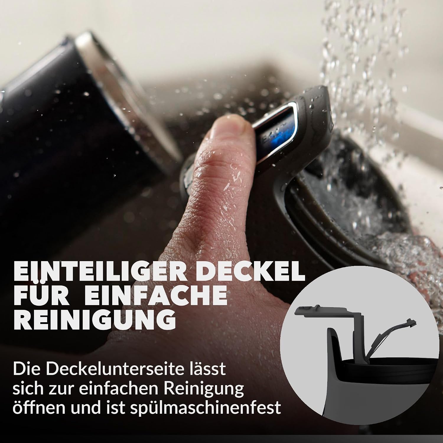Detalle de Contigo West Loop Autoseal Edelstahl-Thermobecher, 470 ml – auslaufsicher und spülmaschinenfest