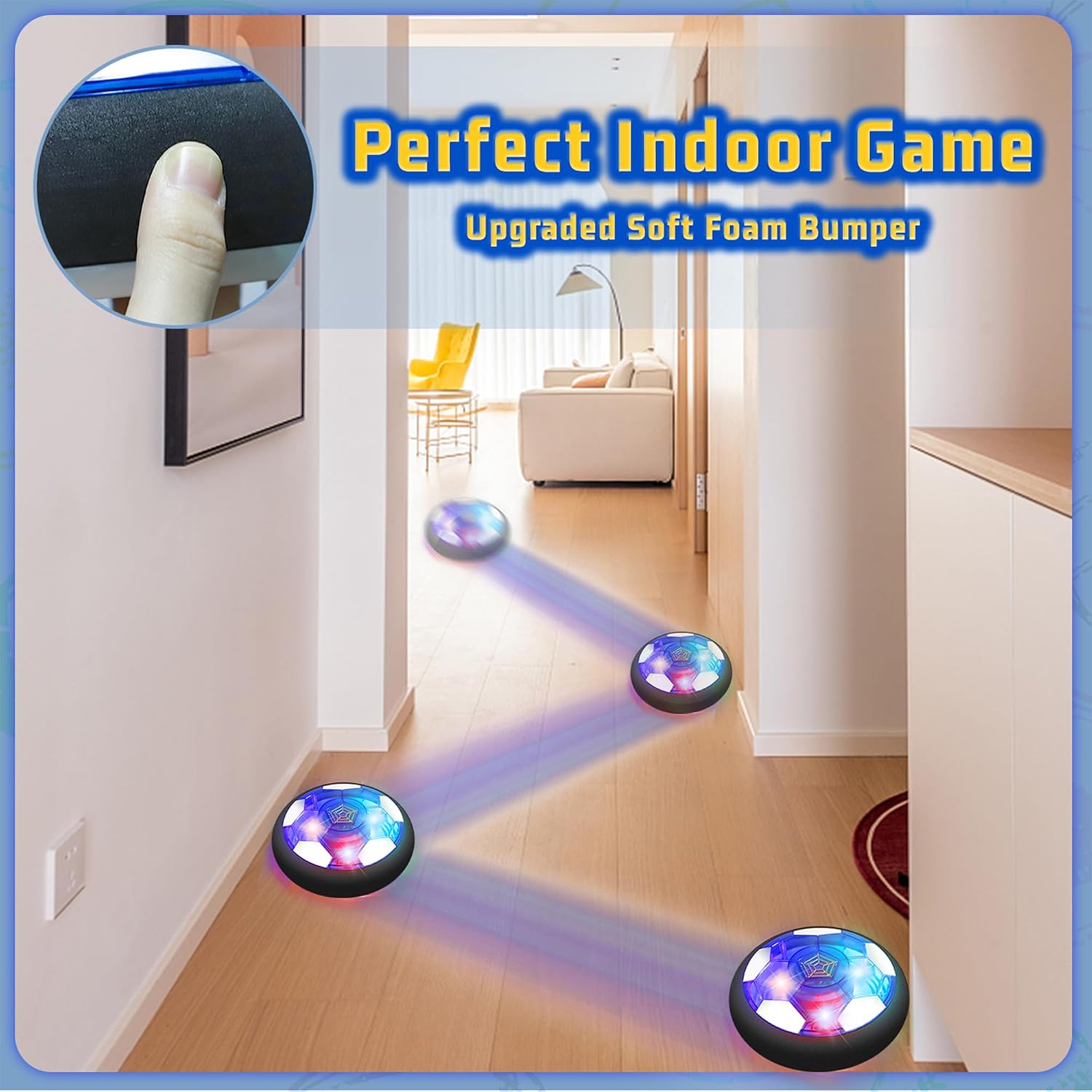 Thumbnail 2 de SUNNOW Pallone Calcio Fluttuante 3-in-1 Rechargeable: set giardino/inside per bambini 4–12 anni