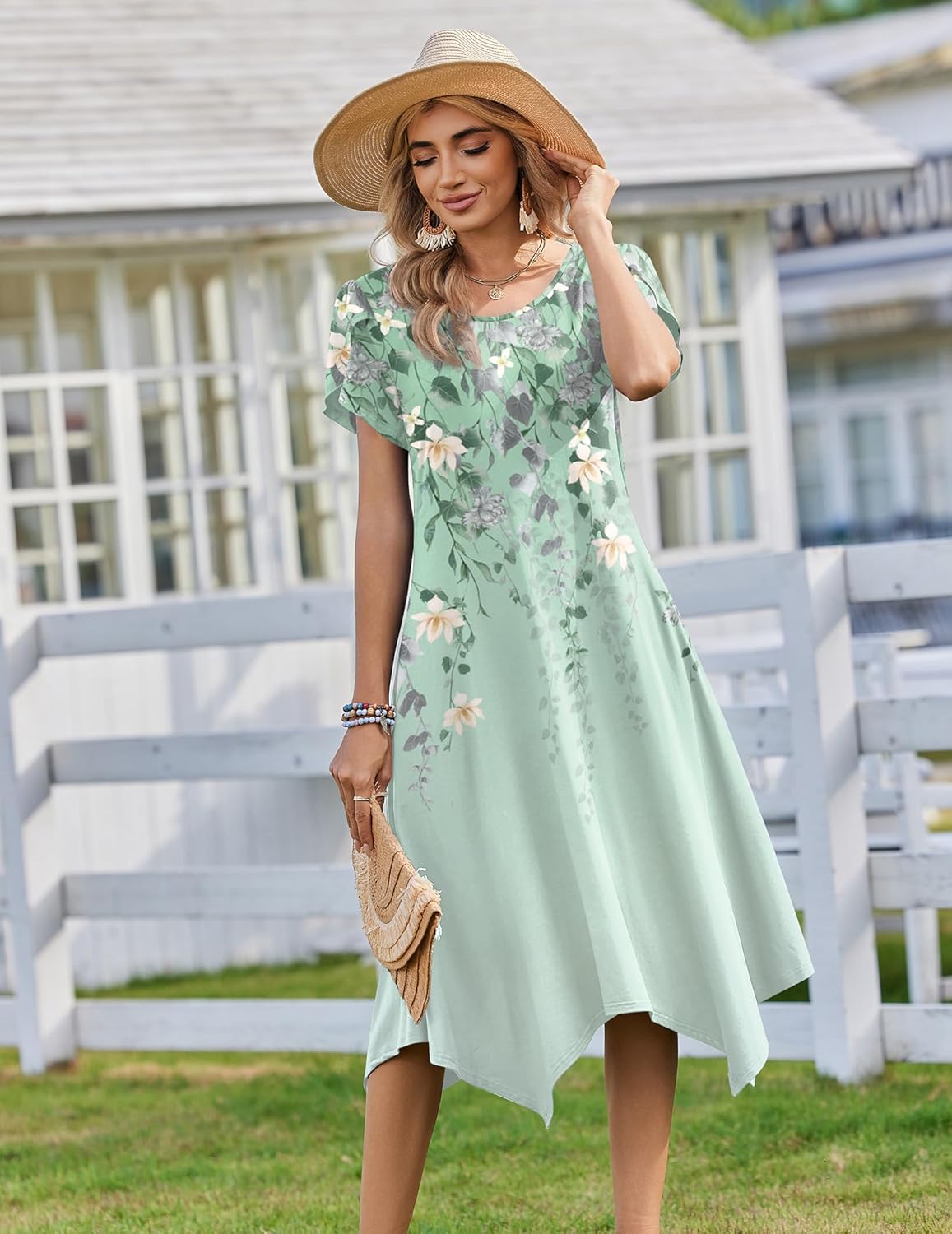 Thumbnail 3 de Zeagoo Women's Casual Summer Dress with Pockets - Midi Flowy Sundress (2026)