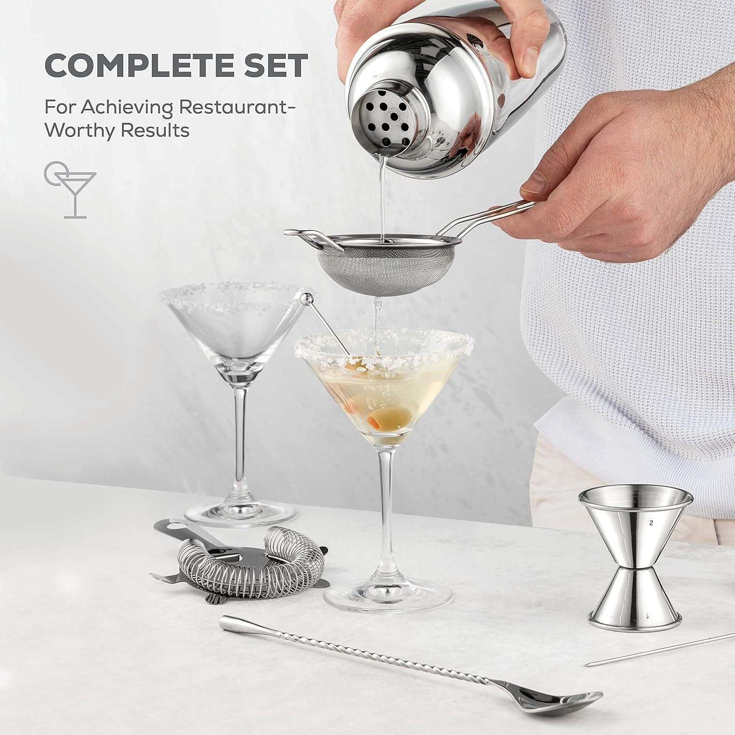 Thumbnail 2 de FineDine 10-Piece Cocktail Shaker Set with Travel Bag