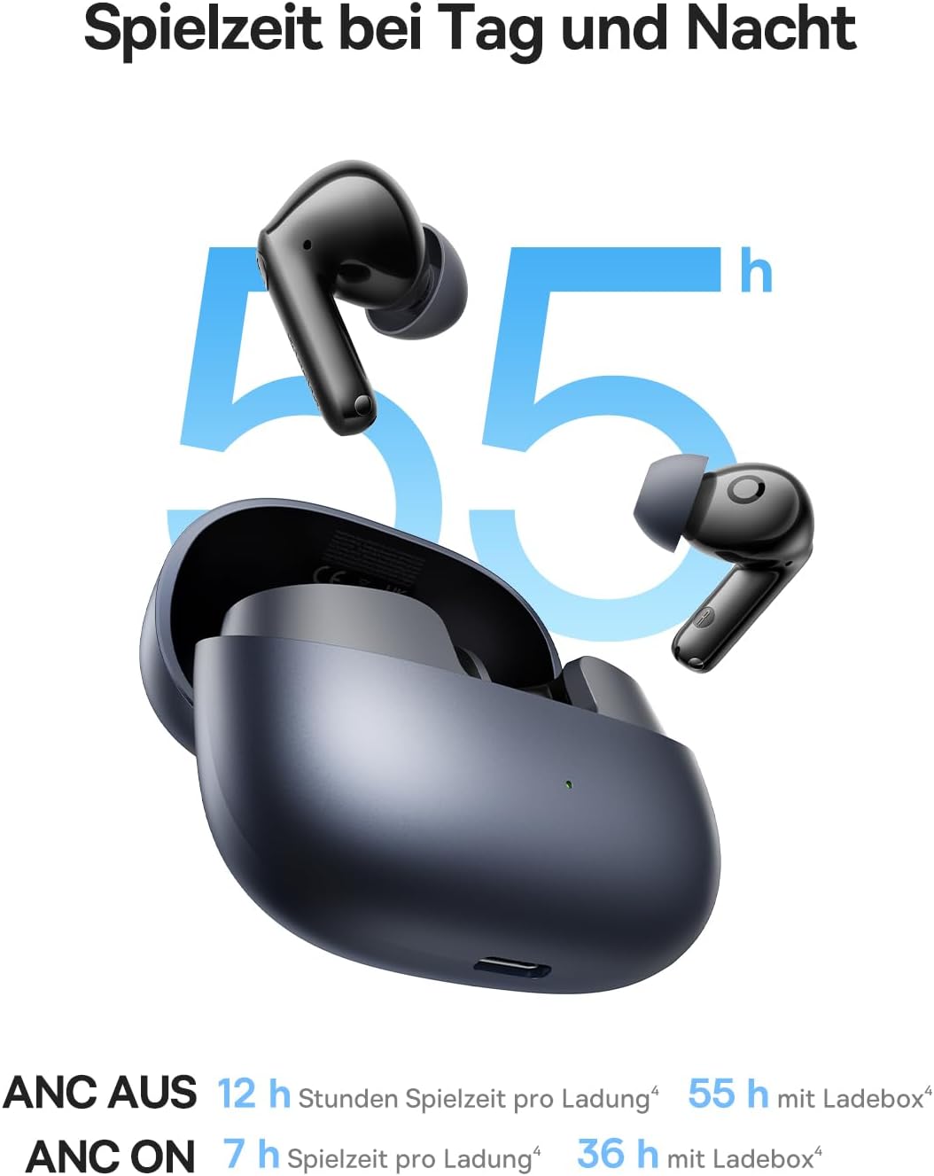 Thumbnail 6 de Baseus EP10 Pro In-Ear Bluetooth-Kopfhörer mit ANC (bis -50 dB), LDAC & 6-Mikrofon-KI