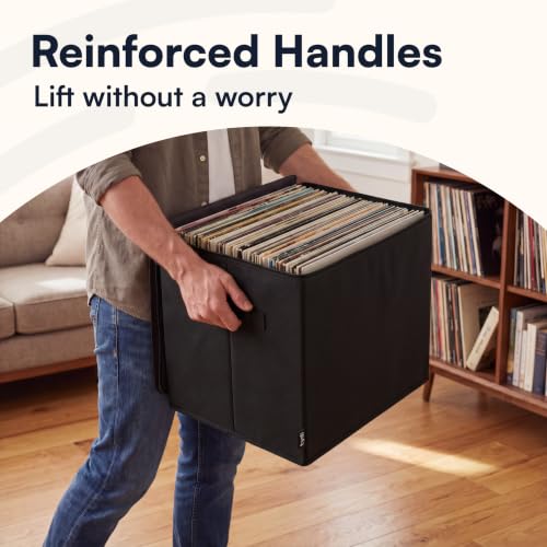 Thumbnail 10 de Tydi Vinyl Record Storage Box with Zip Closure – Holds Up to 90 12 Inch Vinyl Records