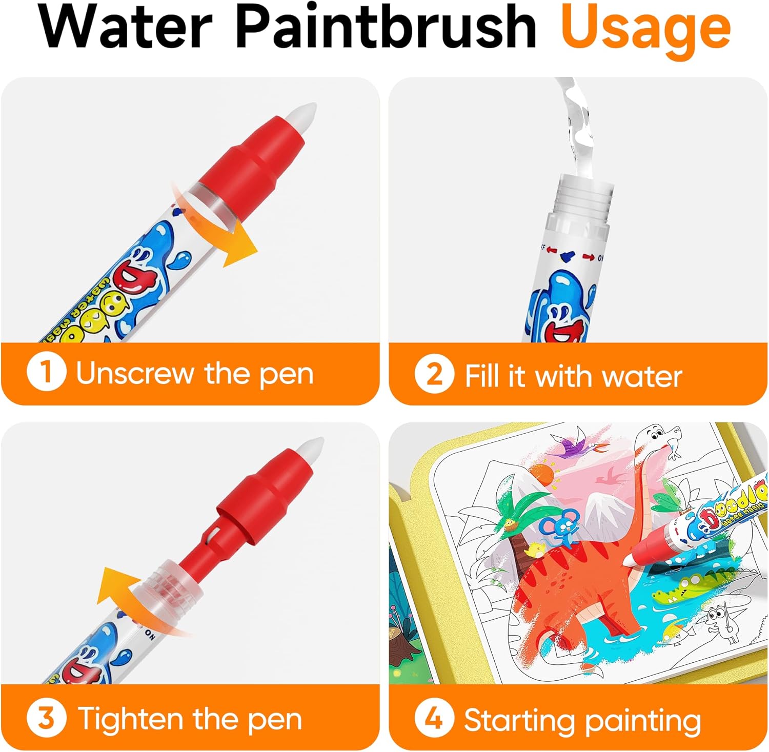 Thumbnail 5 de Timetome Reusable Water Painting Book 3-pack 🎨