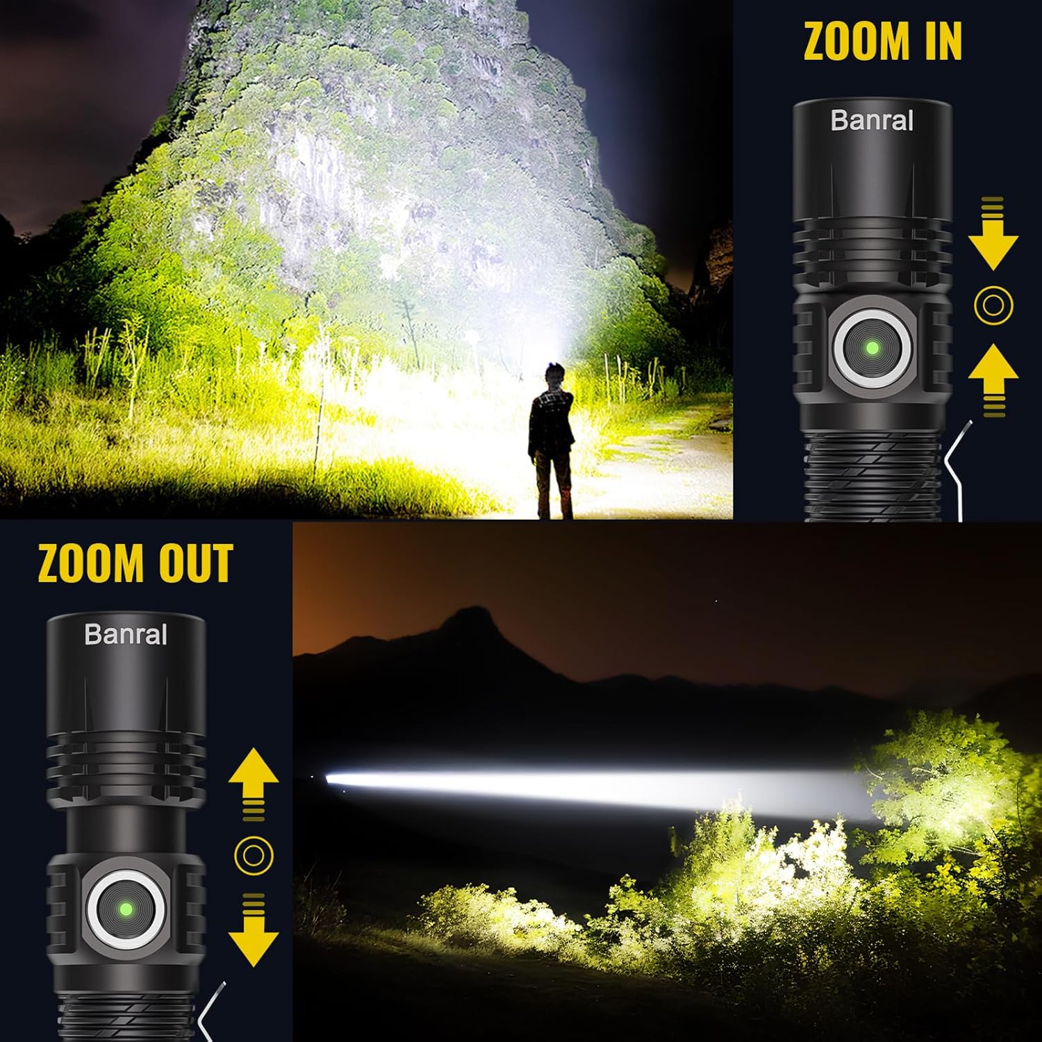 Thumbnail 4 de Banral K518 Rechargeable Tactical Torch: Compact USB-C LED Flashlight
