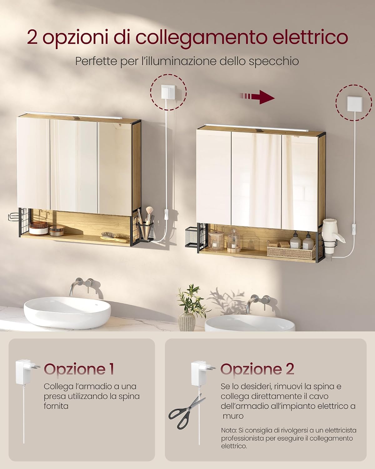 Thumbnail 6 de VASAGLE BBK124Y01 Armadietto bagno 14,5x70x70 cm