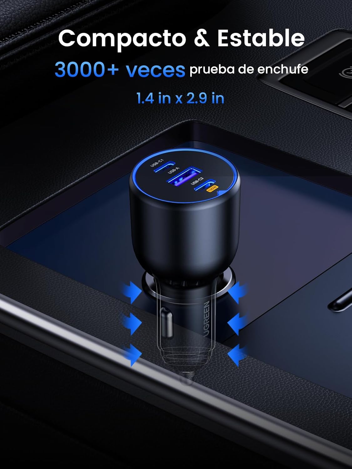 Thumbnail 7 de UGREEN 130W Cargador de Coche USB C 🚗 Carga Rápida