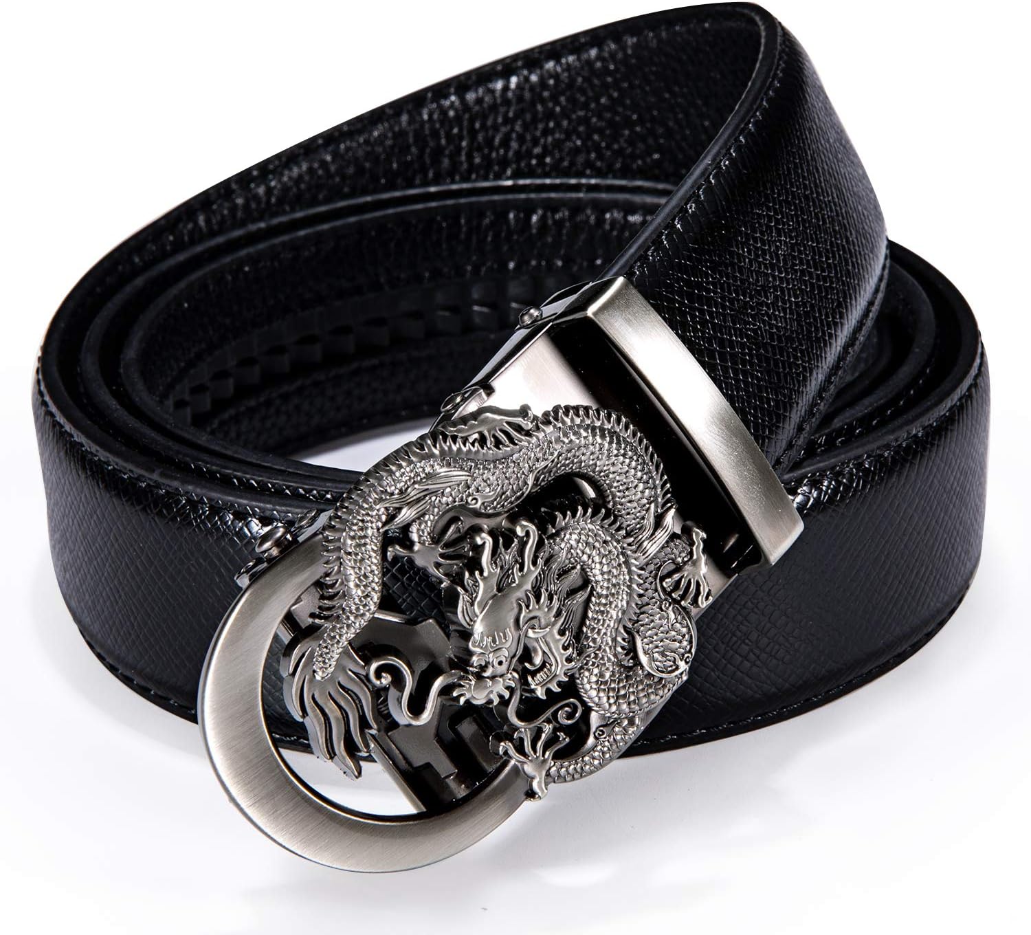 Thumbnail 3 de Barry.Wang Men's Ratchet Belt with Automatic Buckle – 1 3/8" Leather Western Belt