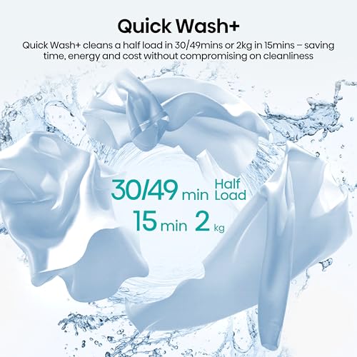 Detalle 2 de Hisense 9kg Washing Machine WF1I9042BBP – Black, 1400rpm, Steam Hygiene & 15 Programmes