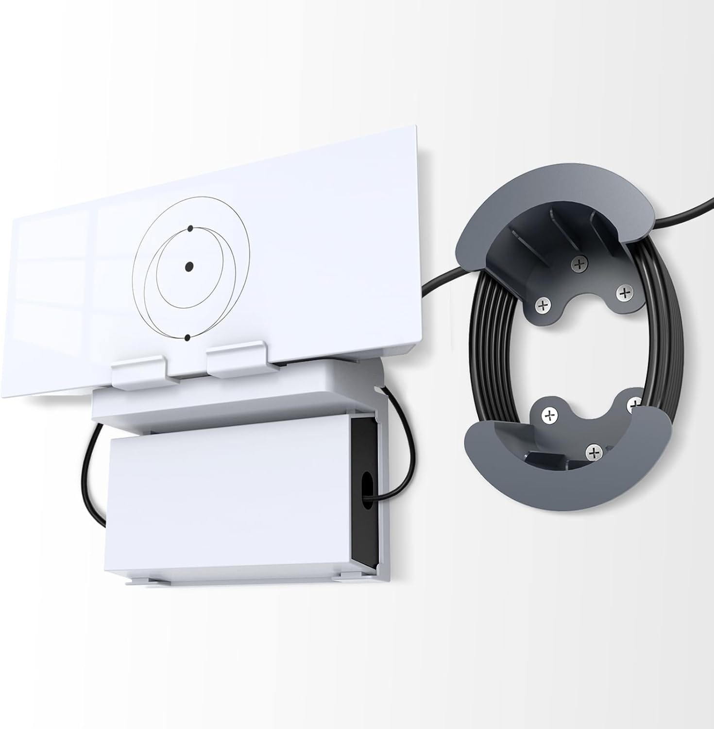 Detalle de UBeesize Starlink Mount, Standard Router 3 Wall Mount with Cable Caddy