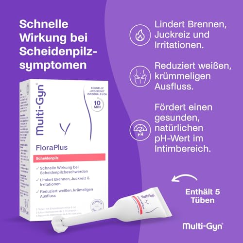 Detalle de Multi-Gyn FloraPlus mit Milchsäure bei Scheidenpilzsymptomen – 5 Einzeldosen