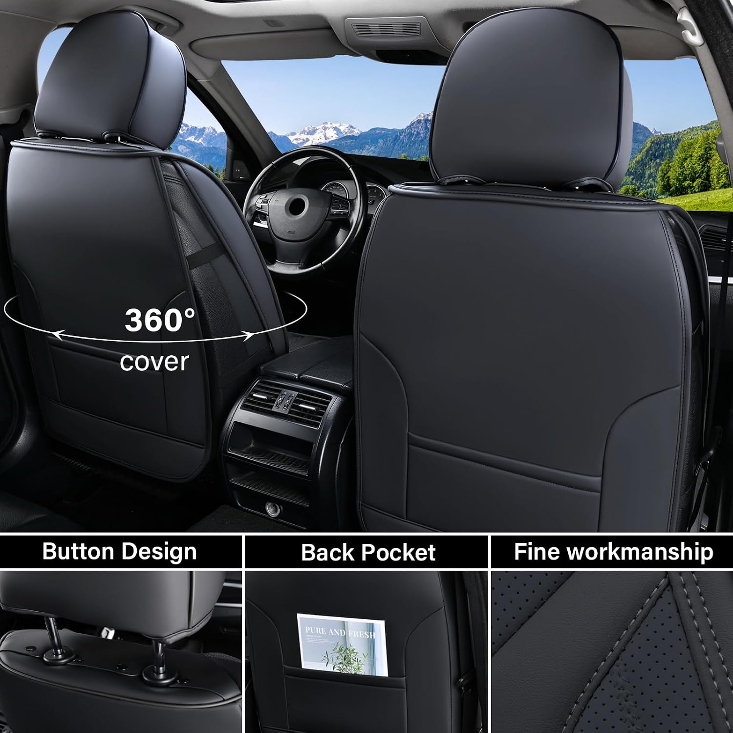 Detalle 2 de Coverado Leather Seat Covers Full Set