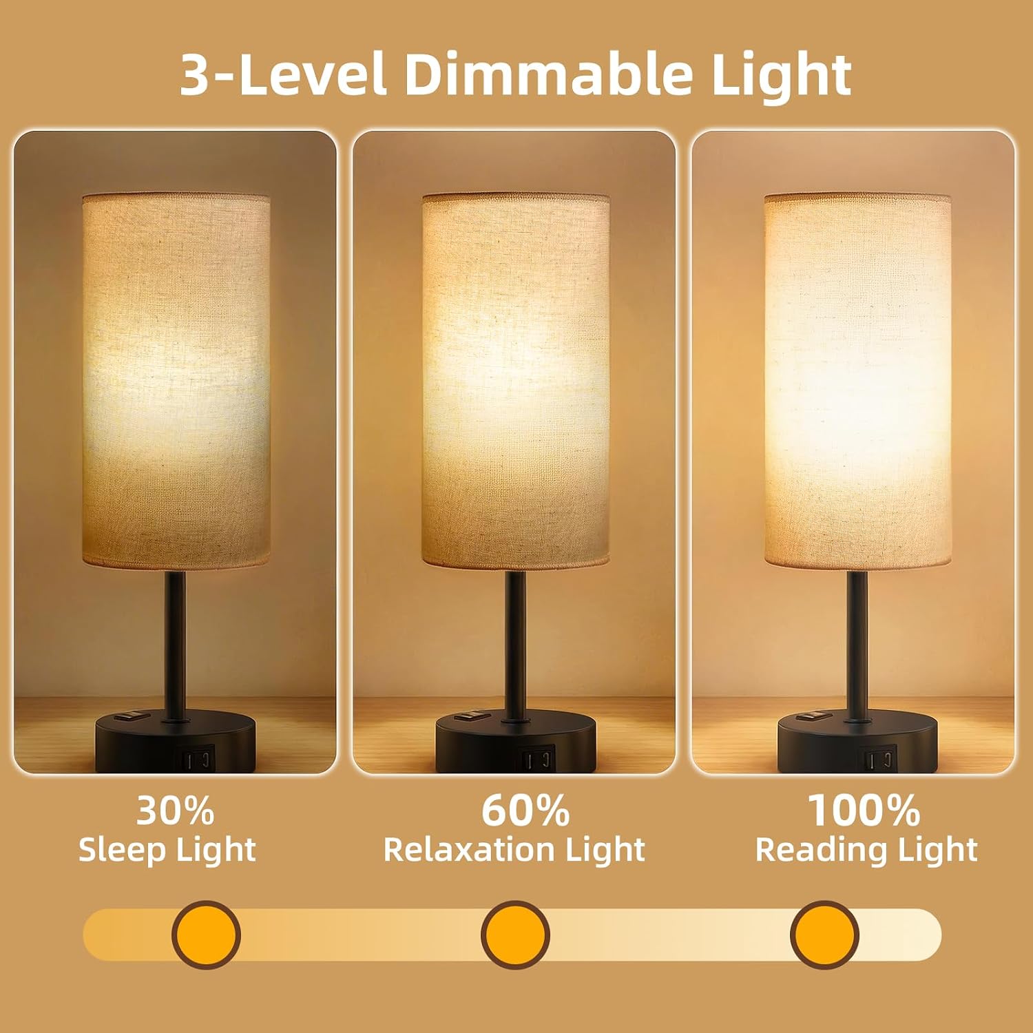 Detalle de Fitfull Table Lamp, Beige and Black