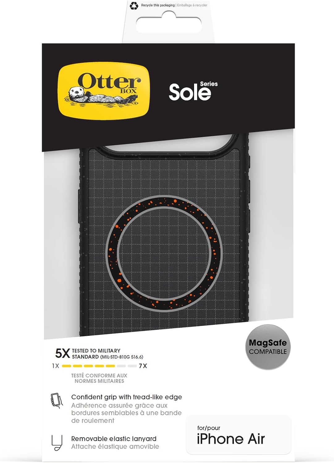 Detalle de OtterBox Sole Series MagSafe - Coque antichoc pour iPhone Air (noir)