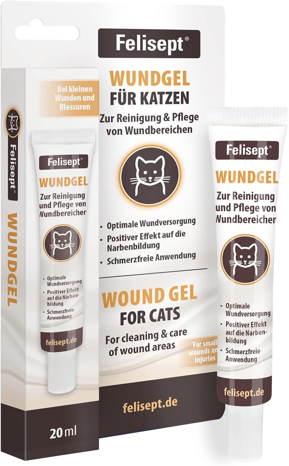 Felisept Gel per ferite per gatti 20ml – Unguento antisettico per la cura delle ferite