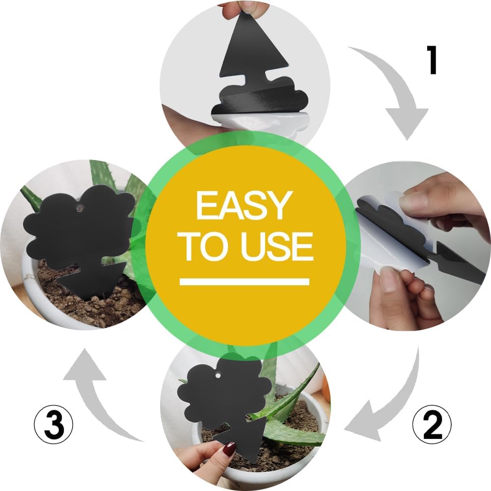 Detalle 2 de Cleanuper 58 black Sticky Traps for Plants, 58-Pack, Double-Sided Adhesive