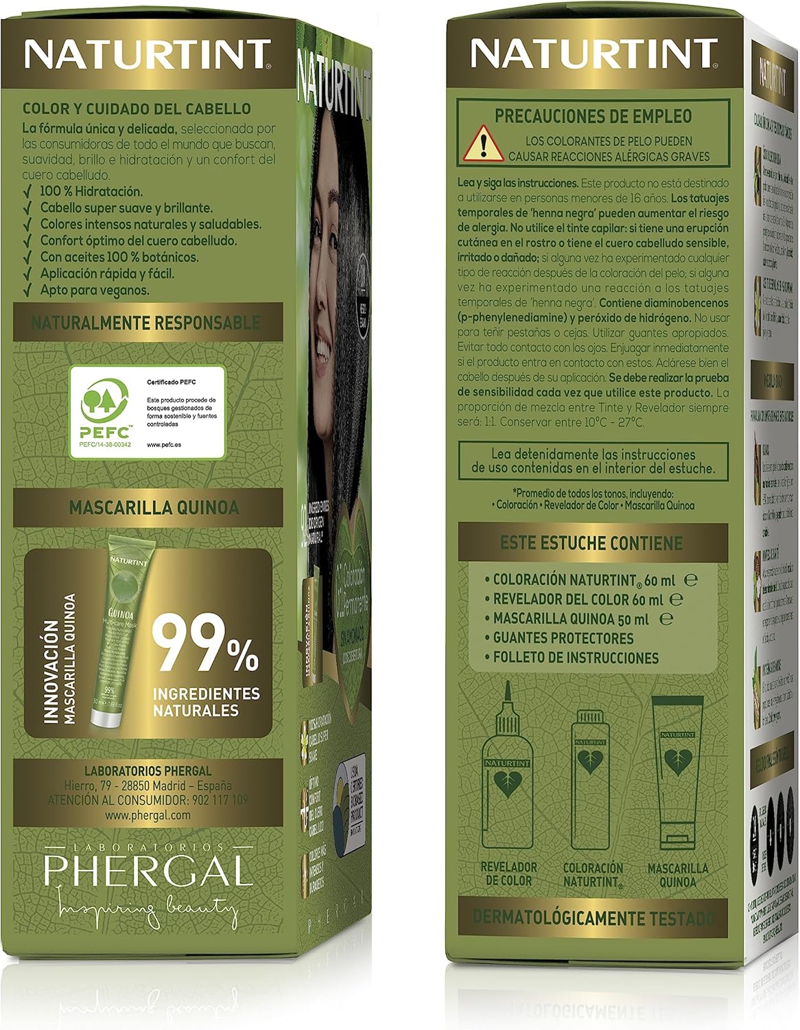 Thumbnail 5 de NATURTINT Biobased Tinte Permanente Sin Amoníaco 1N Negro 🍃