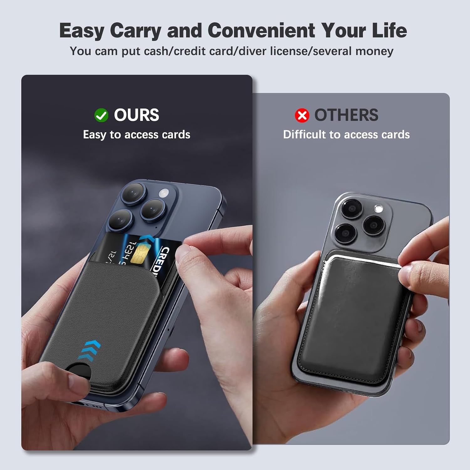 Thumbnail 5 de QYQBOON Mag-Safe Leather Wallet for iPhone 17