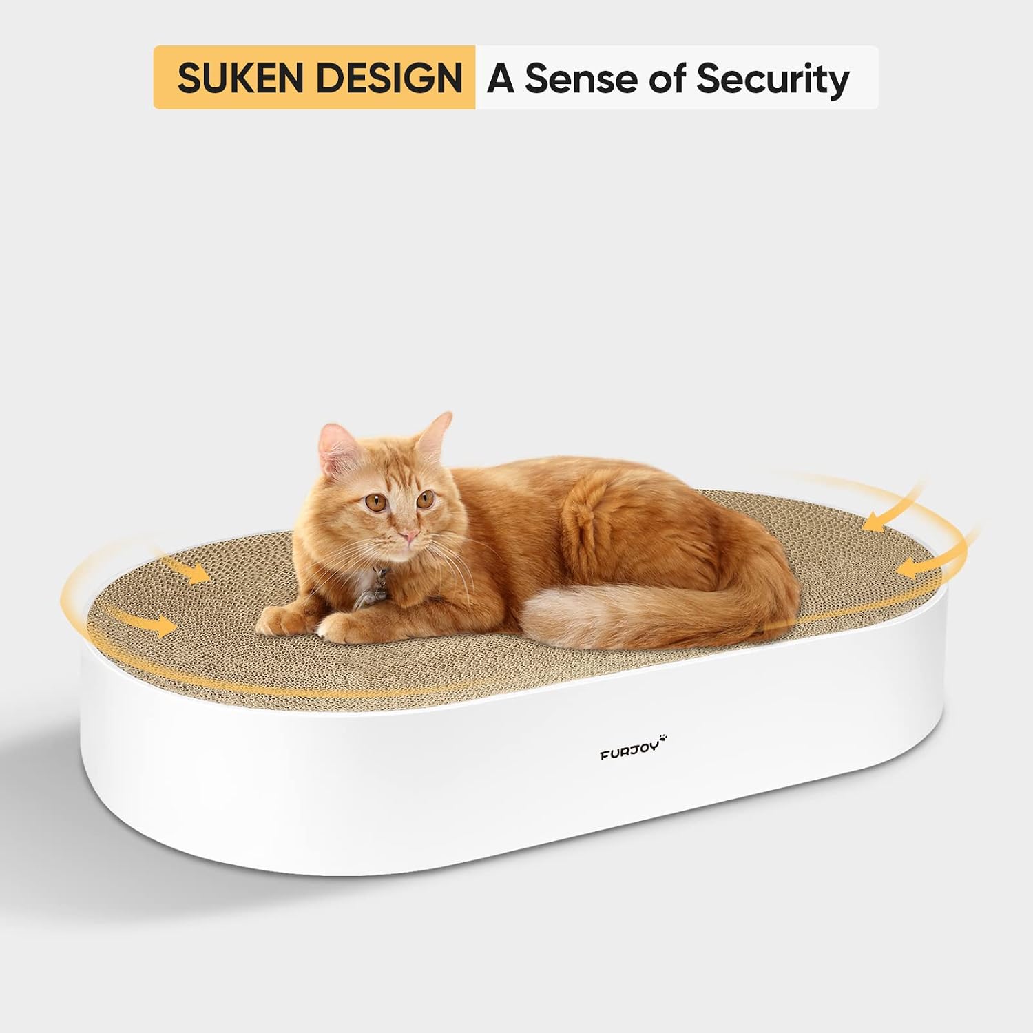 Detalle 1 de Furjoy Katzen Kratzbrett 63 x 35 x 10 cm Oval