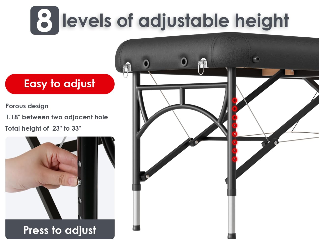 Thumbnail 3 de CLORIS 84" Professional Massage Table