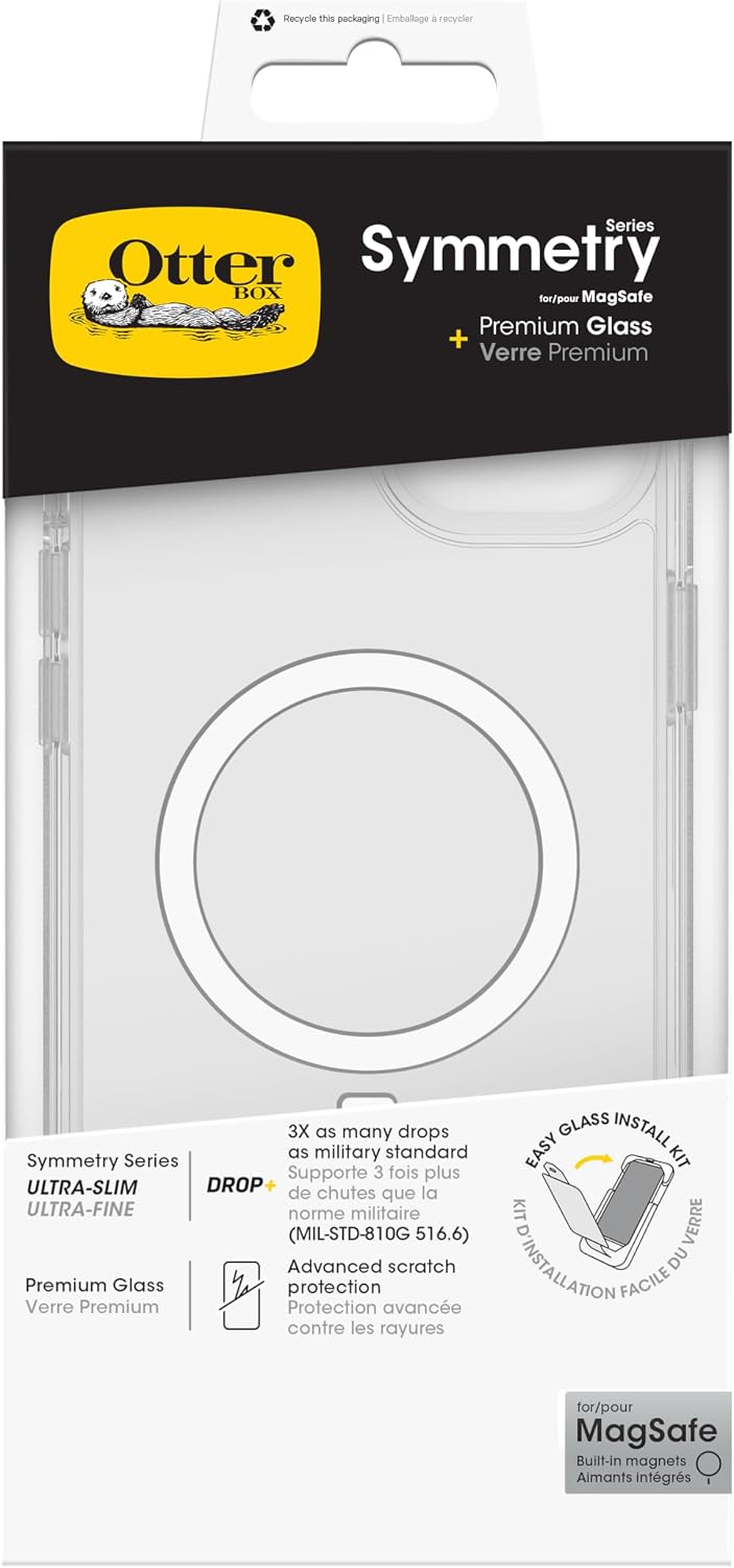 Thumbnail 5 de OtterBox Pack de protection pour iPhone 16 Pro — Symmetry Series Clear MagSafe + Premium Glass