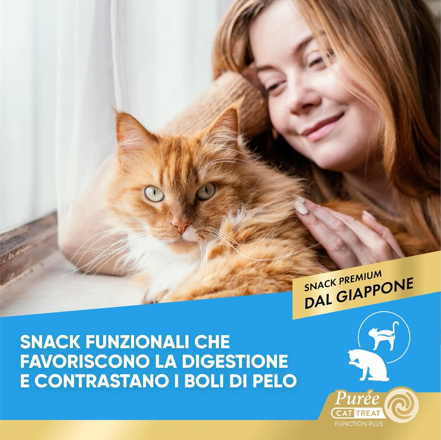 Detalle 2 de INABA Churu Hairball Snack Gatti – Tonno e Pollo, 20 Monoporzioni da 14 g, per prevenire le palle di pelo