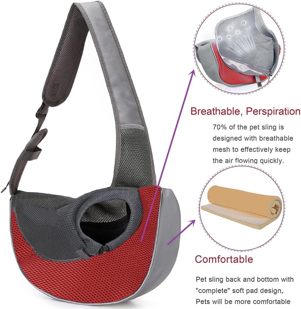 Detalle de Pet sling carrier with hand free strap 45 x 13 x 28cm