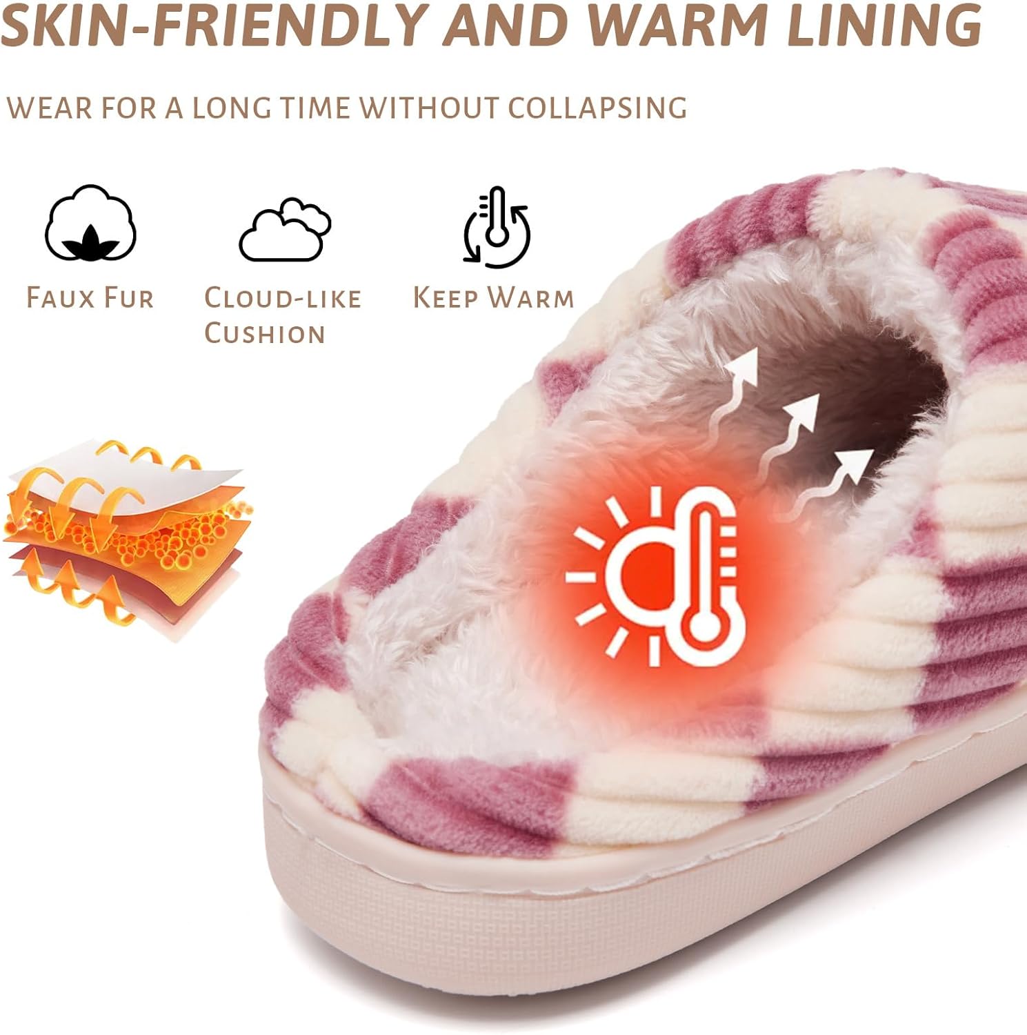 Thumbnail 2 de Guyarns Kids Slippers for Boys and Girls - Plush Lined Memory Foam Checkered Slippers with Non-Slip Sole