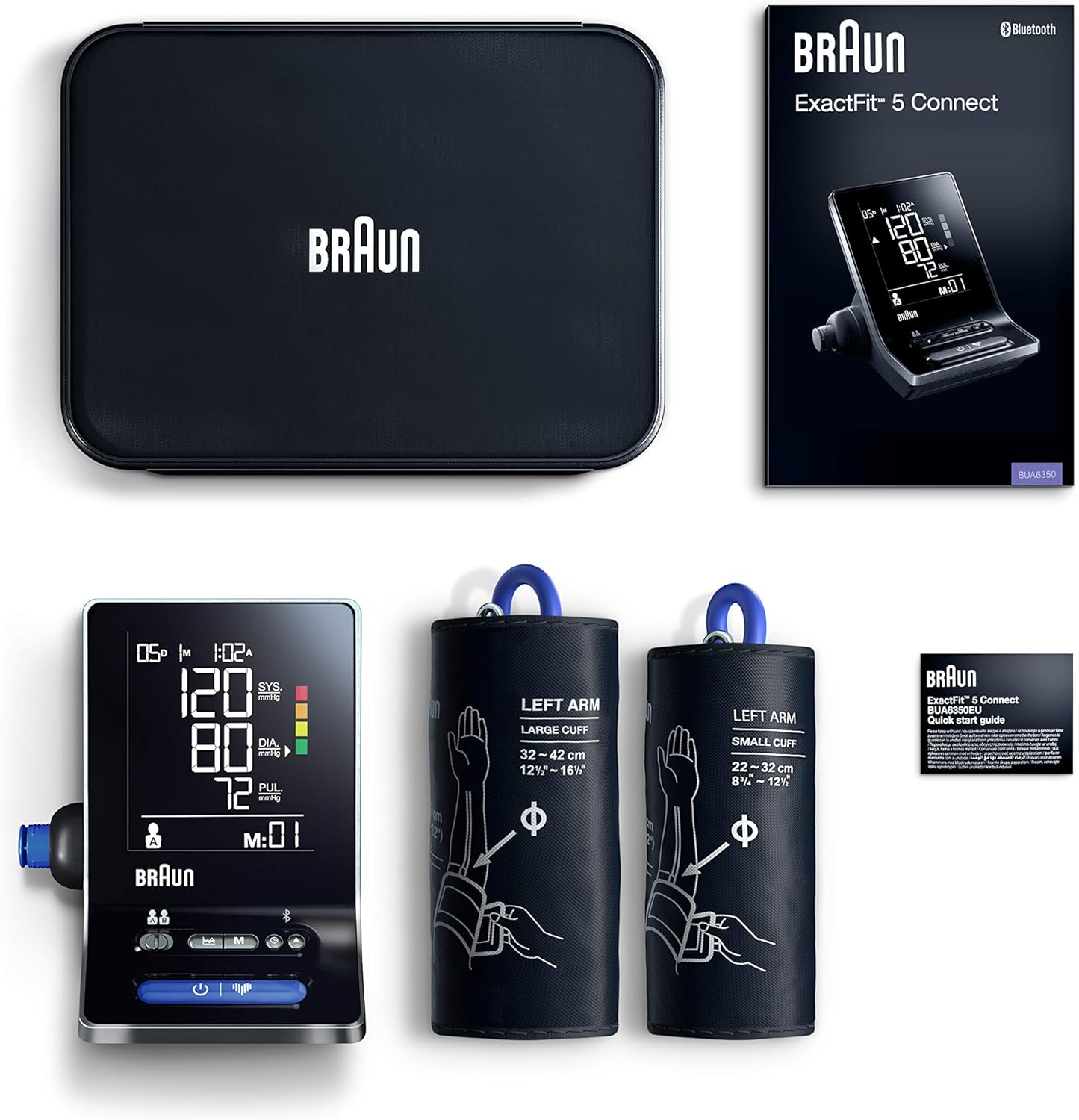 Thumbnail 5 de Braun ExactFit 5 Connect – Misuratore di pressione arteriosa da braccio con app Braun Healthy Heart