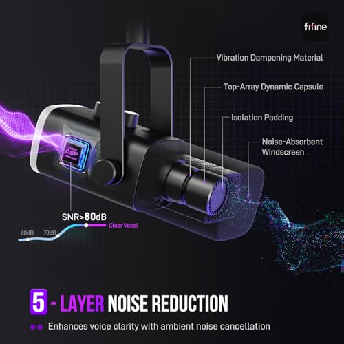 Detalle de FIFINE AM8T Dynamic XLR/USB Gaming Microphone Kit