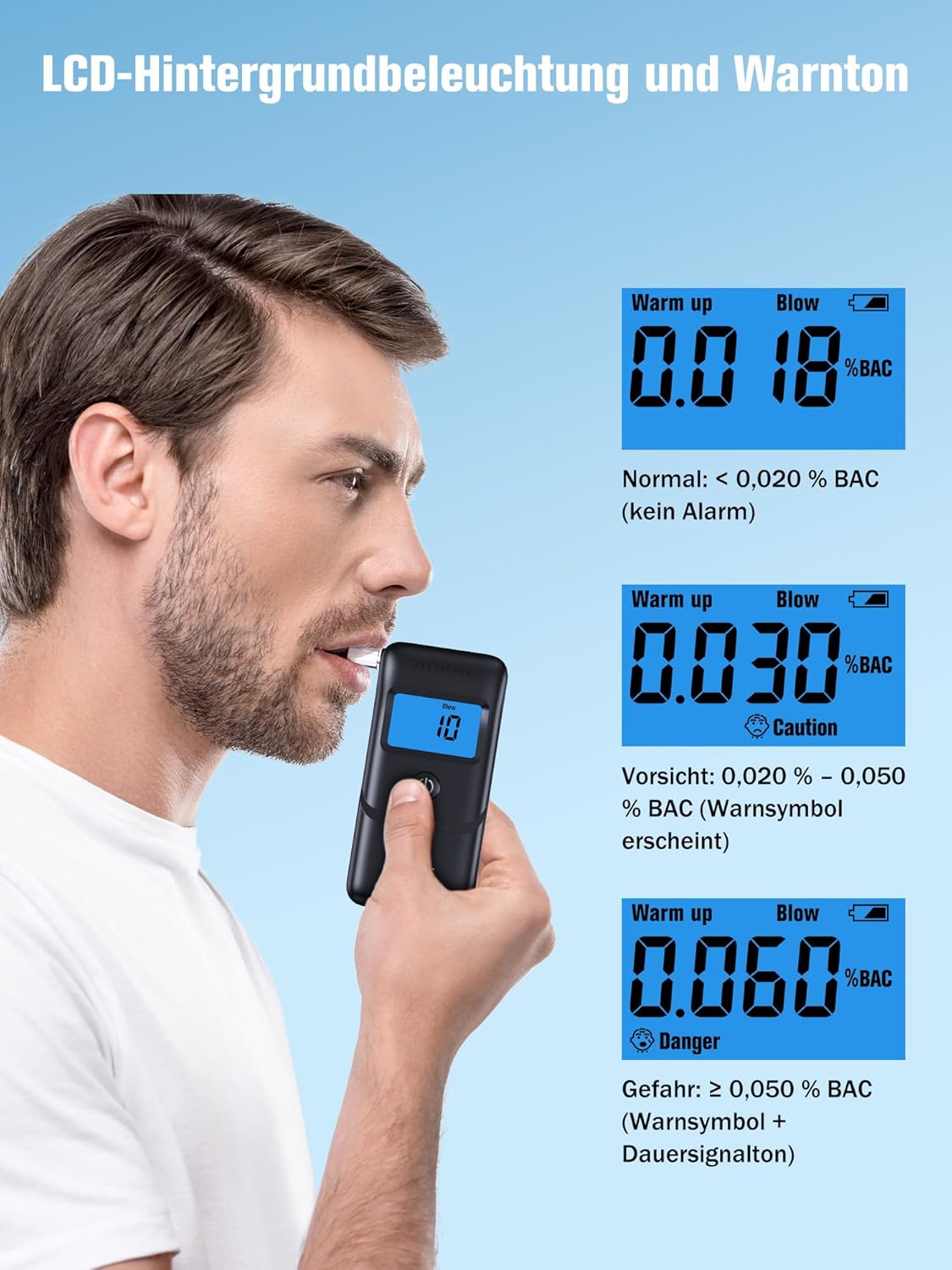 Thumbnail 3 de Polizeigenau Alkoholtester mit 10 Mundstücken