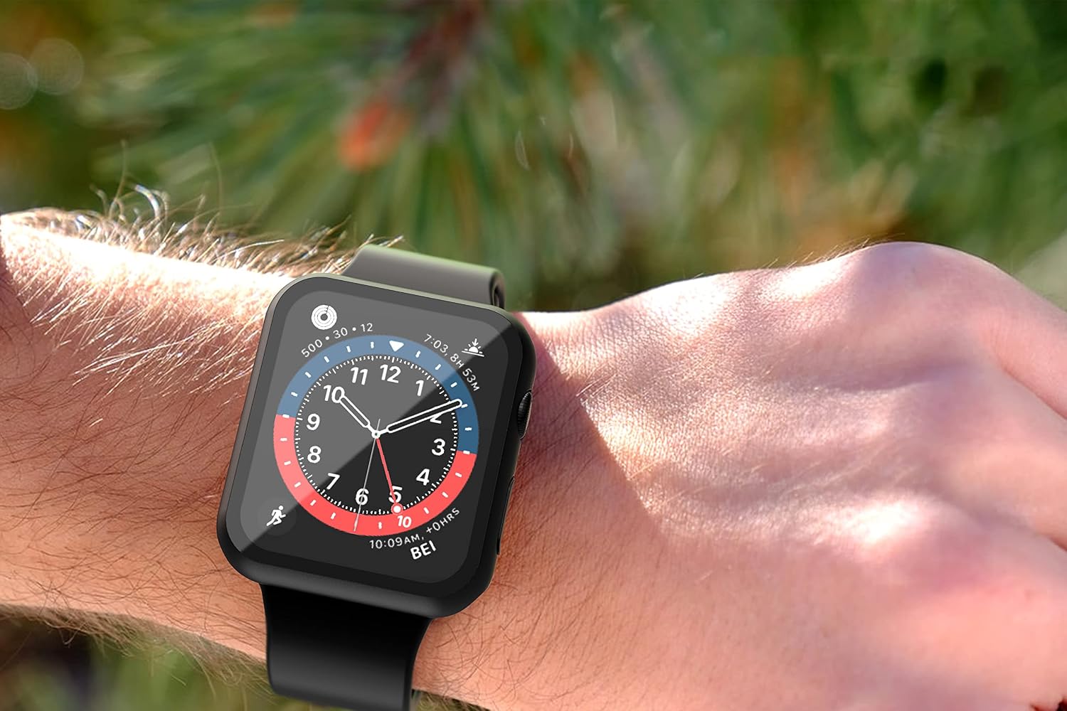 Thumbnail 5 de Misxi Hard Hülle mit Glas-Displayschutz für Apple Watch Series 9/8/7 (45 mm) – 2er-Set, schwarz