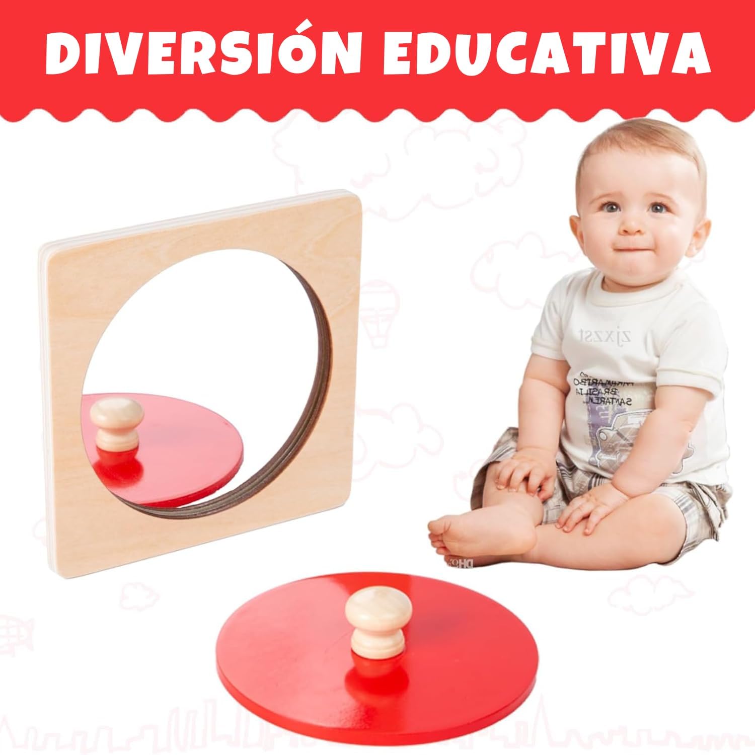 Thumbnail 5 de Montessori Mirror Peekaboo Puzzle 6-12 months