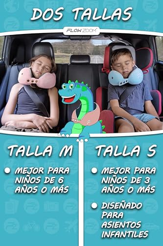 Thumbnail 5 de FLOWZOOM Comfy Kids: Almohada de Viaje Viscoelástica para Niños (3-5 años) – Rosa, Talla M