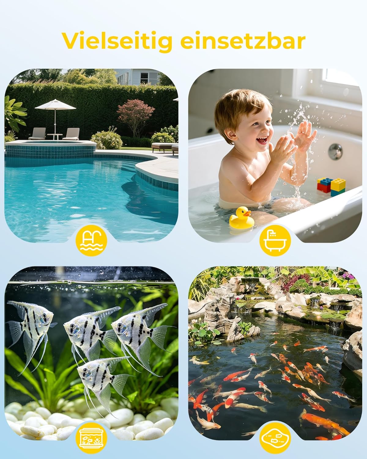 Thumbnail 6 de Newentor Funk Poolthermometer – 4-fach, wasserdicht, Reichweite bis 100 m, schwimmend mit Basisstation